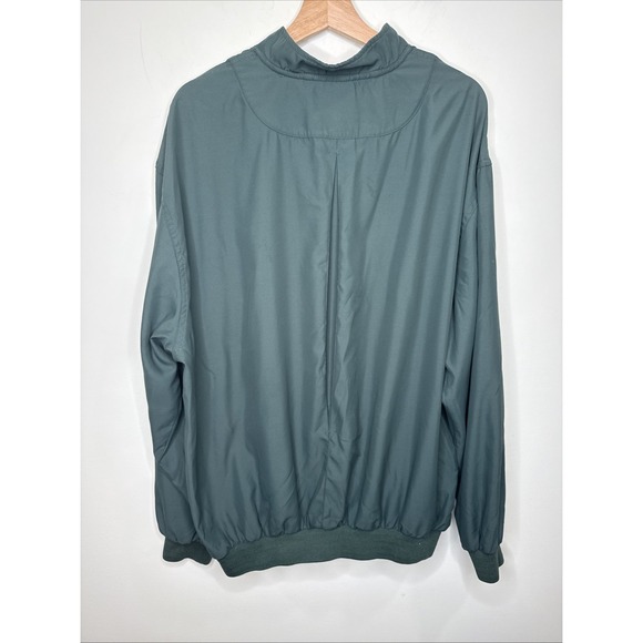 Masters Collection Golf Windbreaker Jacket Pullover 1/4 Snap Mens XL Green Band - Picture 2 of 6